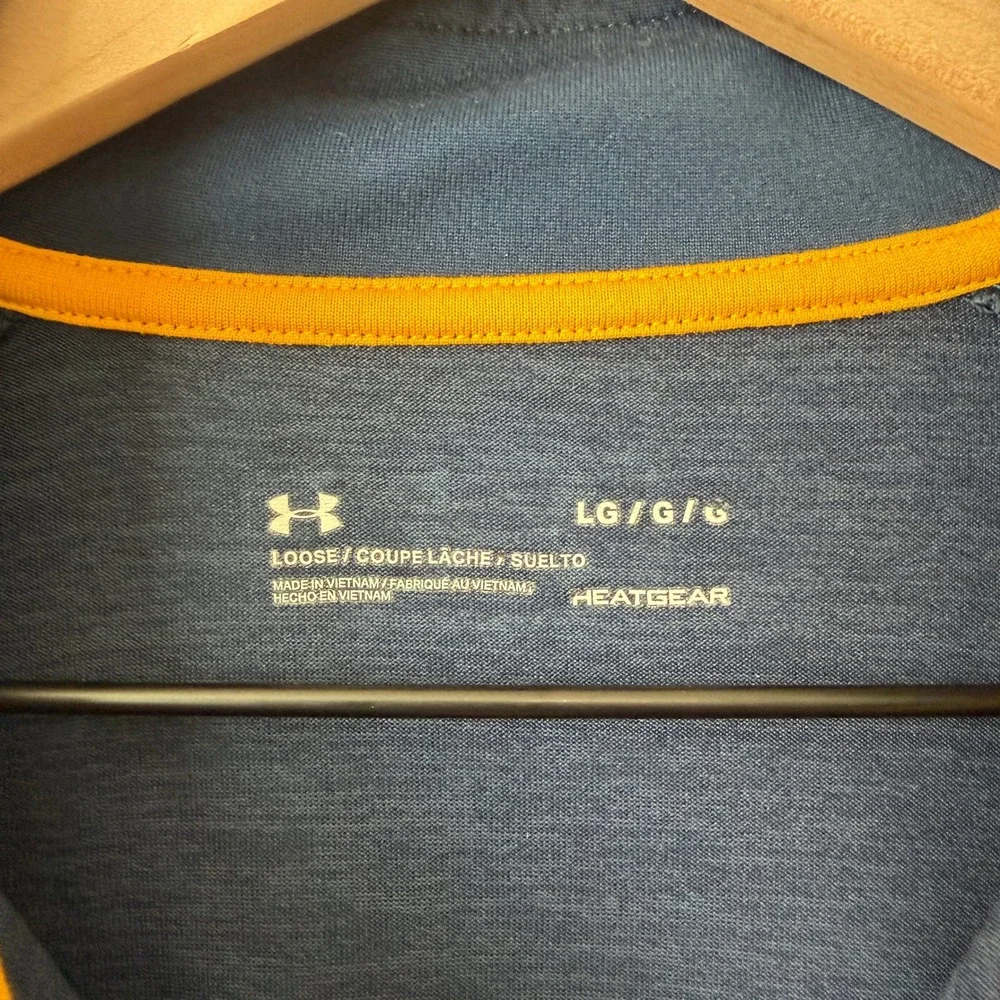 Under Armour Heatgear Project Rock‎ Mens Loose Quarter Zip Pullover Large Navy